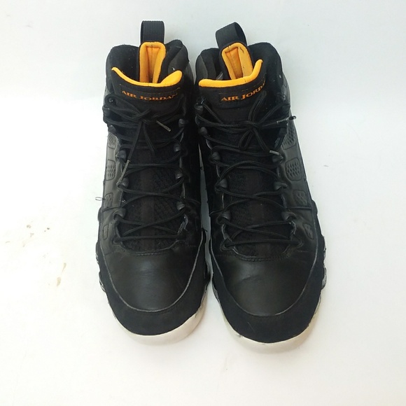 NIKE AIR JORDAN IX 9 RETRO Black Sneakers Size 10 - Picture 3 of 8